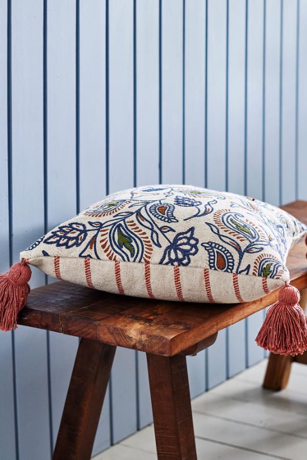 Creative Collection Paisley Cushion, Multi, Recycled Cotton