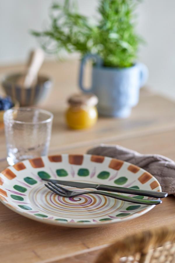 Bloomingville Shama Plate, Multi, Stoneware