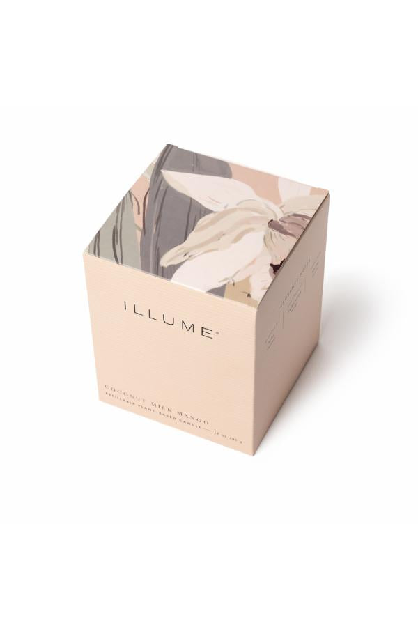 Illume Coconut Milk Mango Box Glass Candle, Rose,