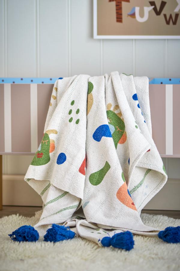 Bloomingville Mini Sylvie Throw, Multi, Recycled Cotton