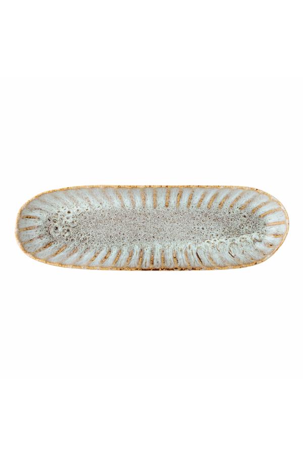 Creative Collection Fleur Serving Plate, Nature, Stoneware