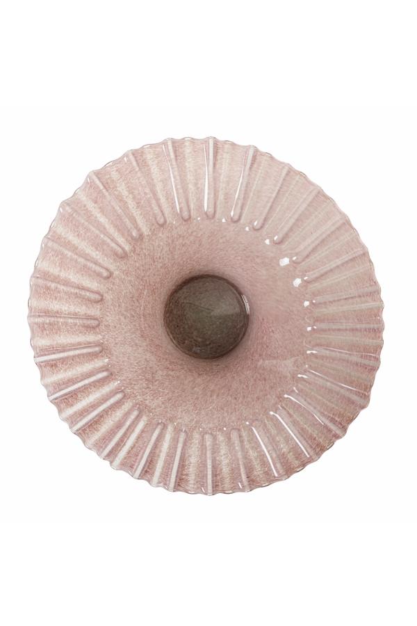 Bloomingville Garnet Bowl, Rose, Glass