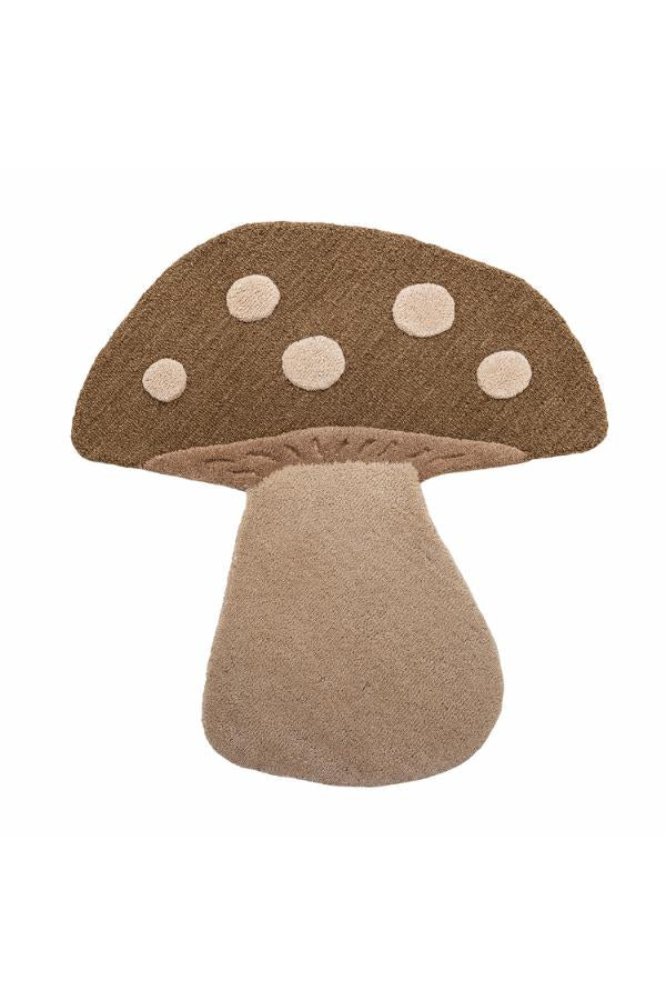 Bloomingville Mini Mushroom Rug, Brown, Wool