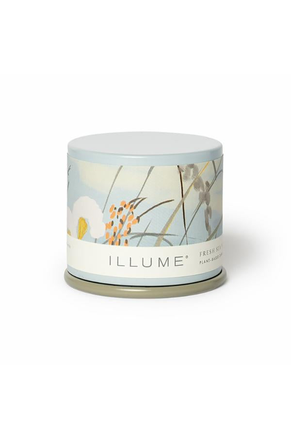 Illume Fresh Sea Salt Demi Vanity Tin Candle, Green,