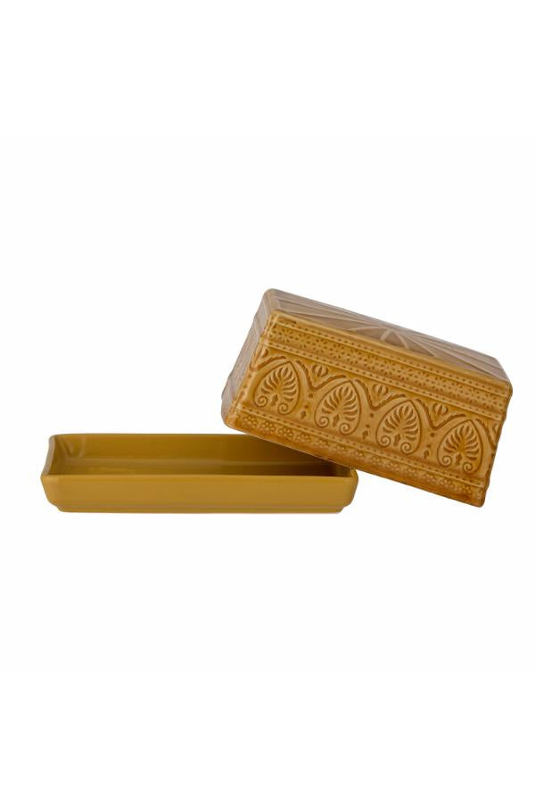 Bloomingville Rani Butter Box, Yellow, Stoneware
