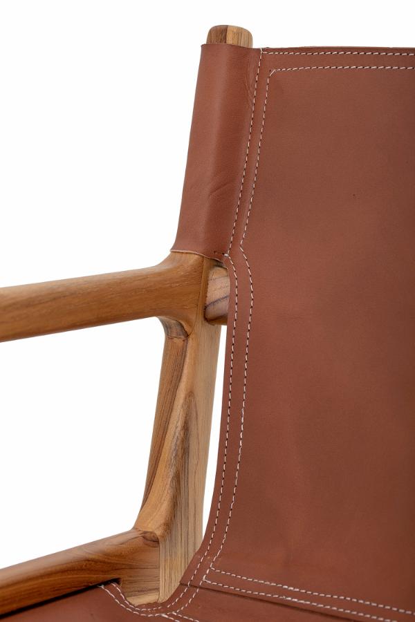 Bloomingville Ollie Lounge Chair, Brown, Leather
