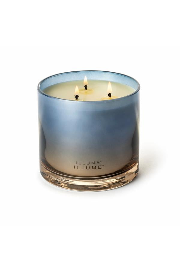 Illume Citrus Crush Statement Glass Candle, Blue,