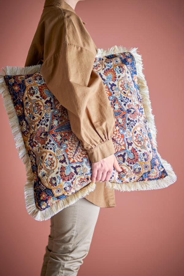 Creative Collection Asu Cushion, Brown, Viscose
