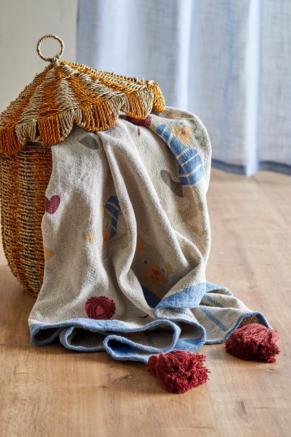Bloomingville Mini Mille Throw, Multi, Recycled Cotton