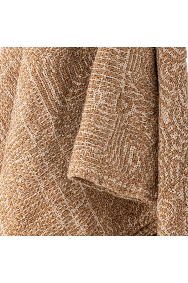 Bloomingville Bresso Throw, Brown, Recycled Cotton
