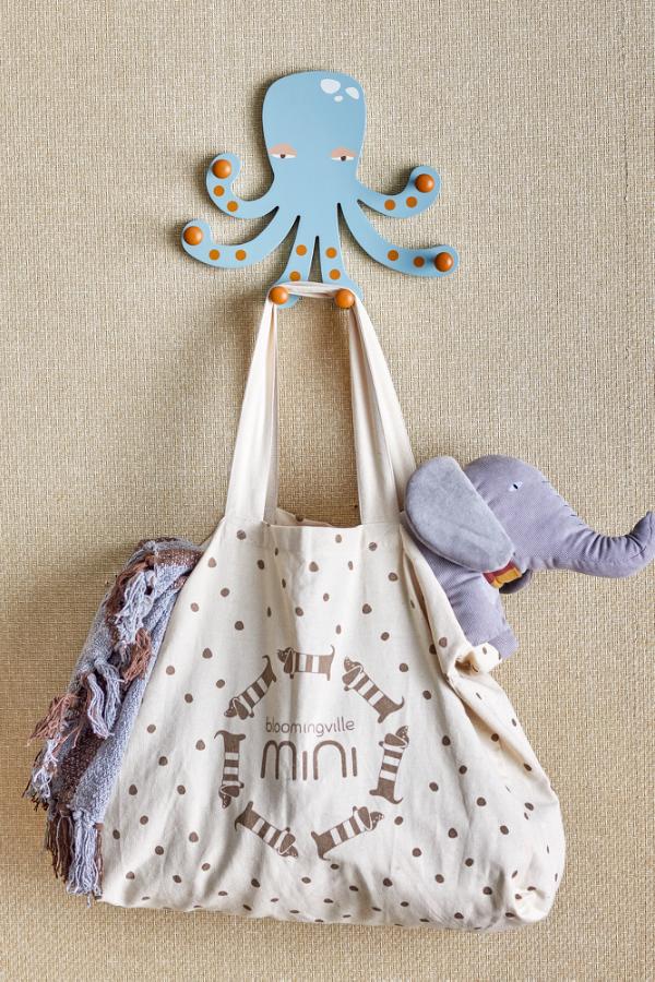 Bloomingville Mini Oswall Coat Rack, Blue, MDF