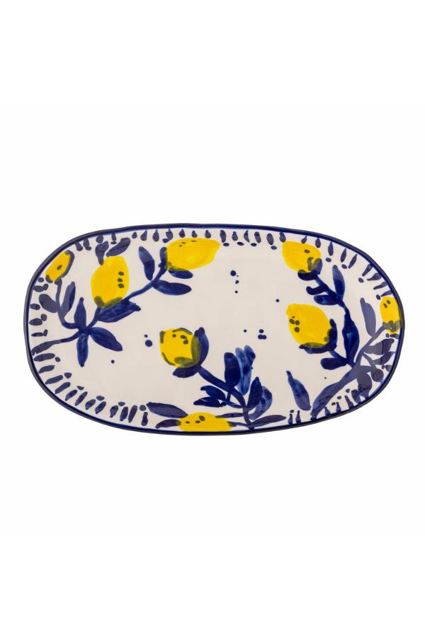 Creative Collection Maxima Serving Plate, Blue, Stoneware