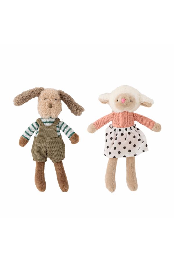 Bloomingville Mini Sol & Teo Doll, Multi, Cotton
