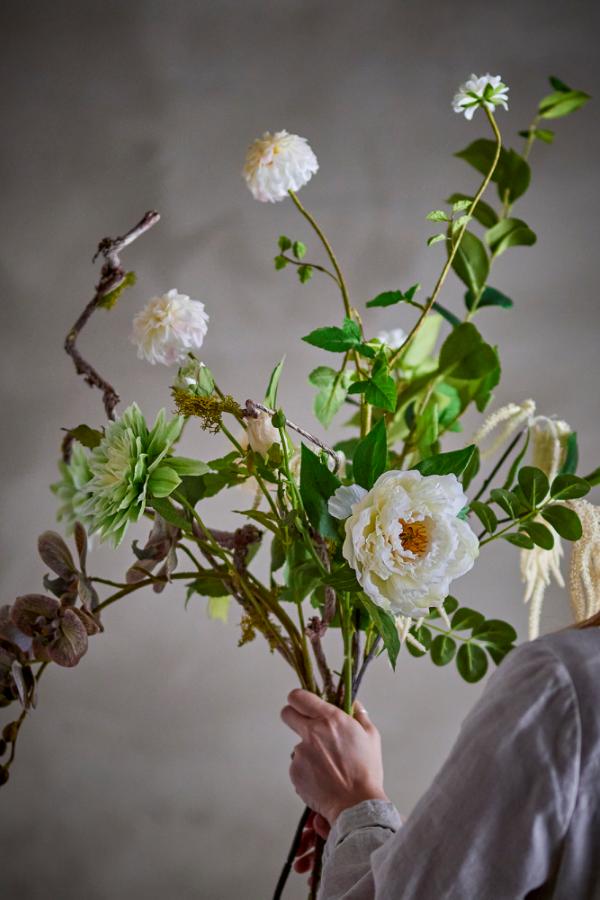 Bloomingville Rise Bouquet, White, Artificial Flowers