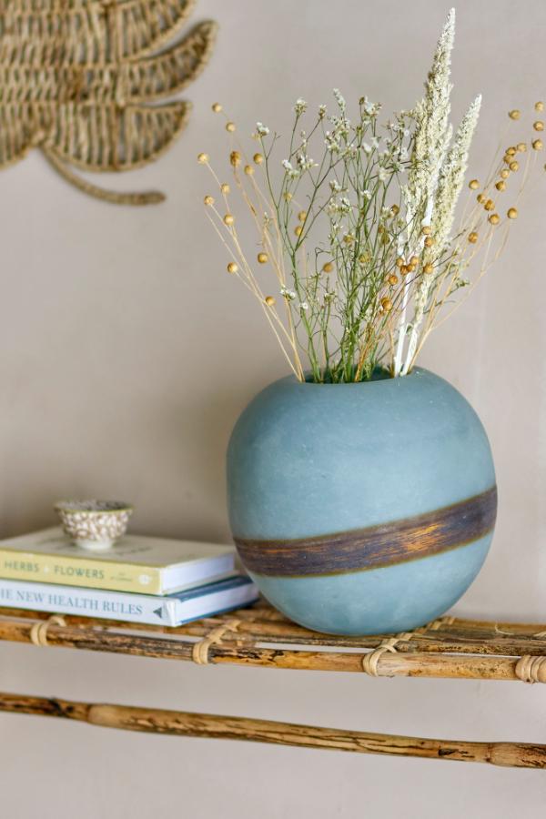 Creative Collection Melike Vase, Blue, Glass