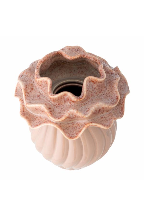Bloomingville Petalia Vase, Rose, Stoneware
