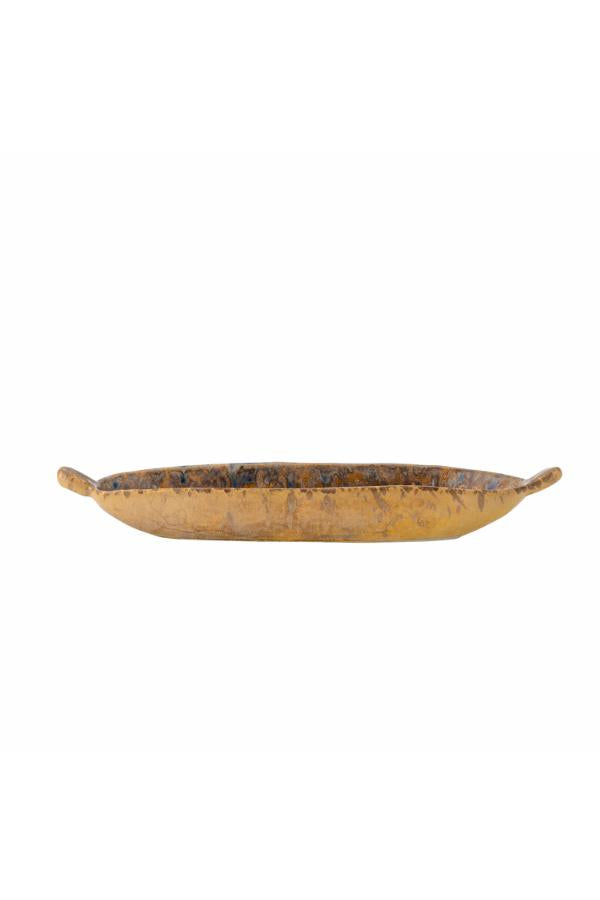 Bloomingville Milani Serving Plate, Brown, Stoneware