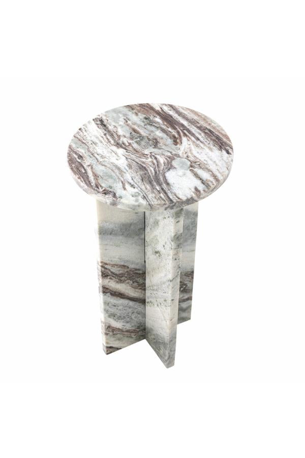 Bloomingville Jasmia Side Table, Nature, Marble