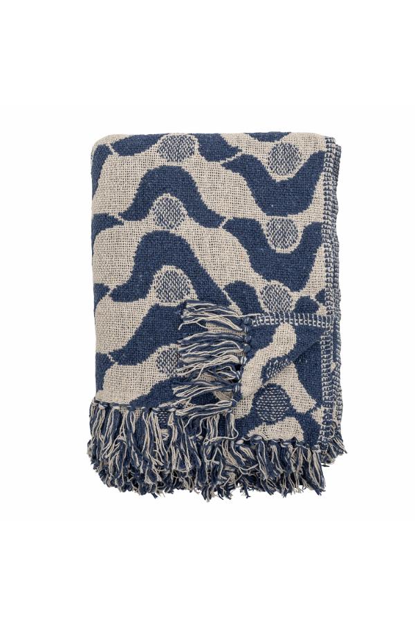 Creative Collection Santena Throw, Blue, Recycled Cotton