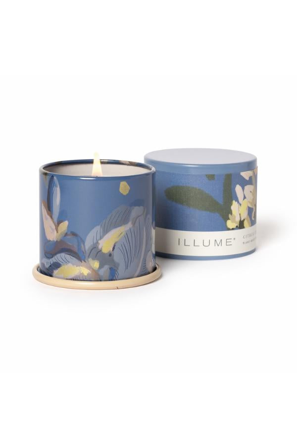 Illume Citrus Crush Demi Vanity Tin Candle, Blue,