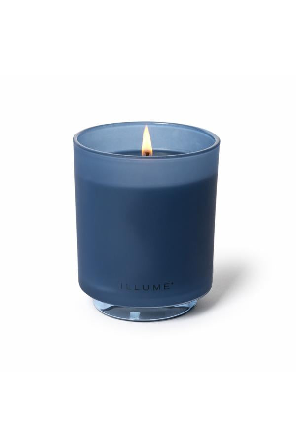 Illume Citrus Crush Box Glass Candle, Blue,