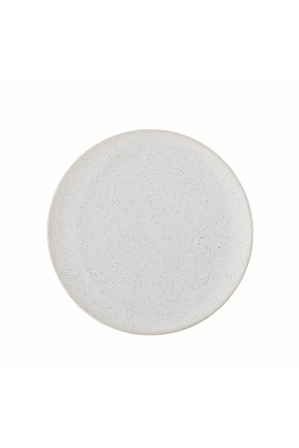 Bloomingville Addison Plate, White, Stoneware