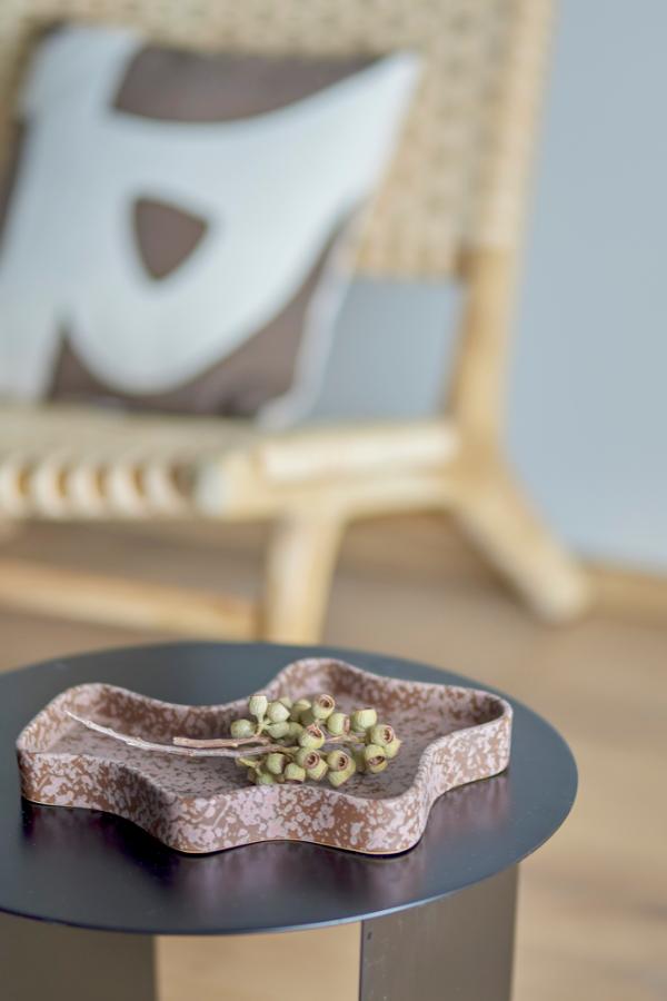 Bloomingville Lakey Tray, Brown, Stoneware