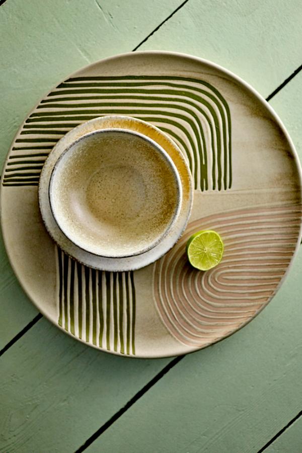 Bloomingville Amica Serving Plate, Multi, Stoneware