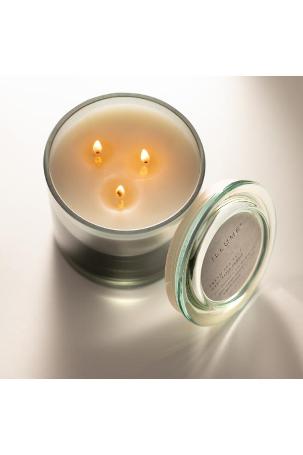 Illume Fresh Sea Salt Statement Glass Candle, Blue,