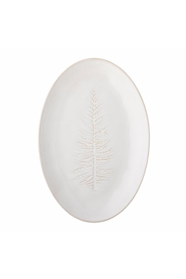 Bloomingville Winter Serving Plate, Nature, Stoneware