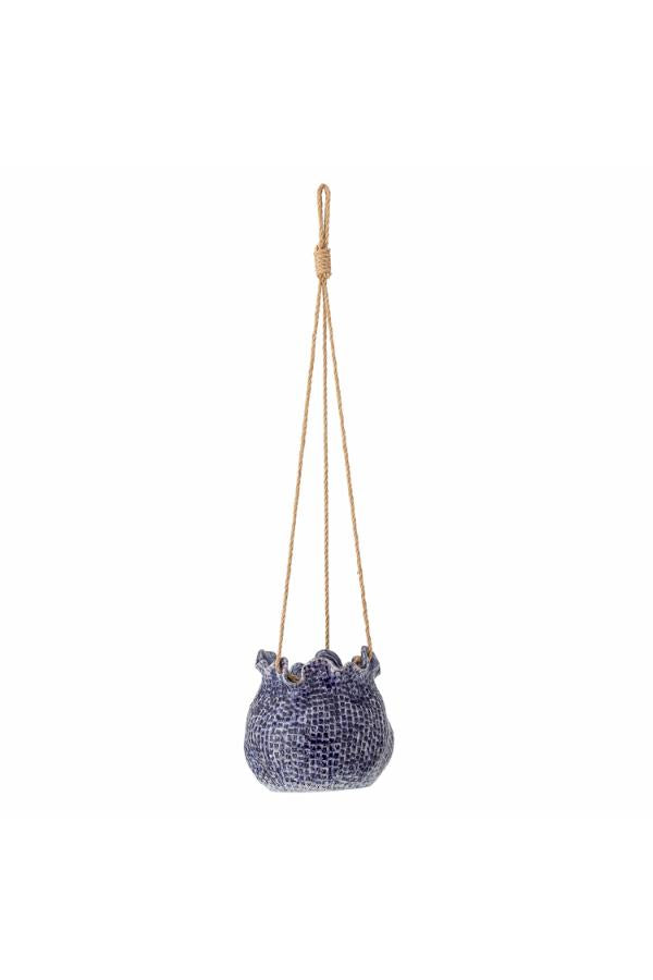 Creative Collection Lottie Flowerpot, Hanging, Blue, Stoneware