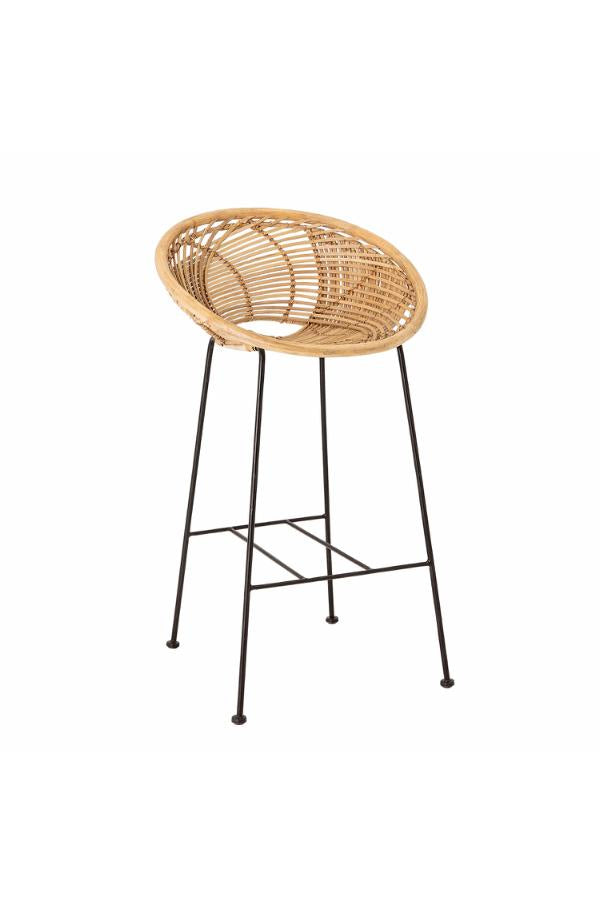 Bloomingville Yonne Bar Chair, Nature, Rattan