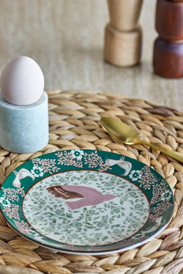 Bloomingville Hezha Plate, Green, Stoneware