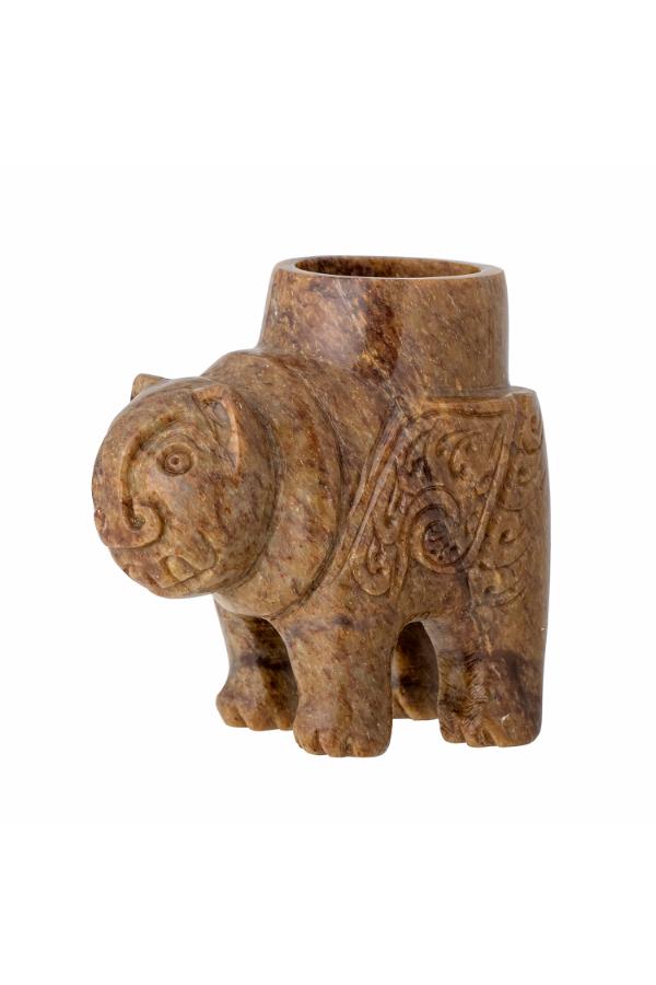 Bloomingville Novia Votive, Brown, Soapstone