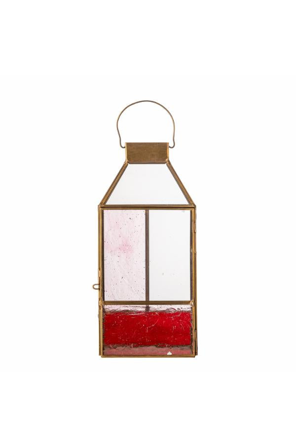 Bloomingville Drew Lantern, Rose, Glass
