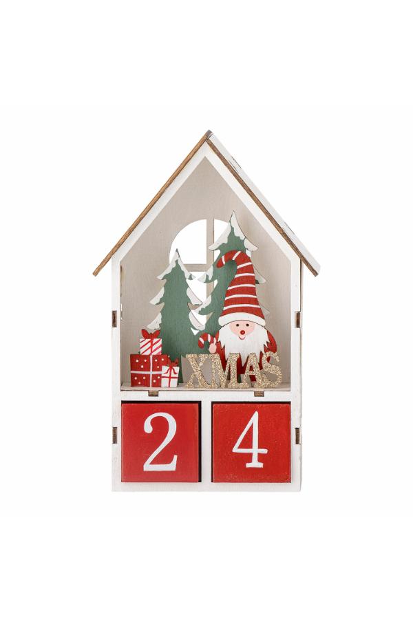 Bloomingville Edmund Calendar, Red, Plywood