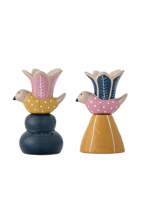 Bloomingville Swift Candle Holder, Multi, Stoneware