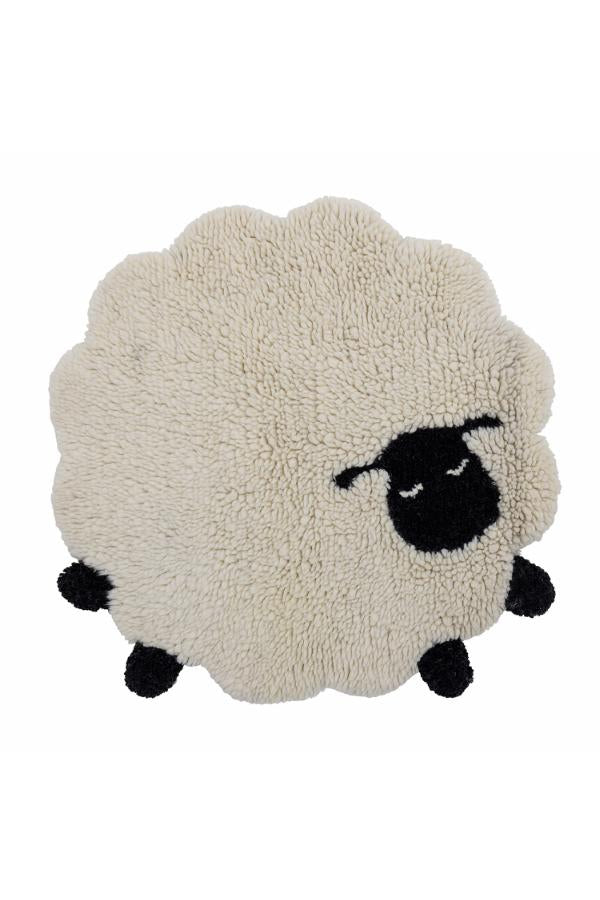Bloomingville Mini Dolly Rug, White, Wool