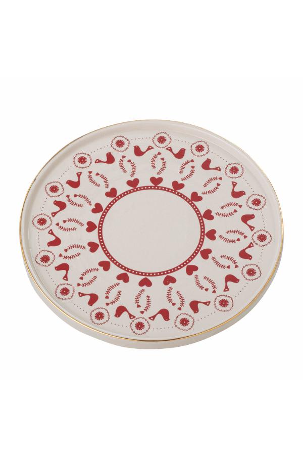 Bloomingville Jolly Cake Tray, Multi, Stoneware