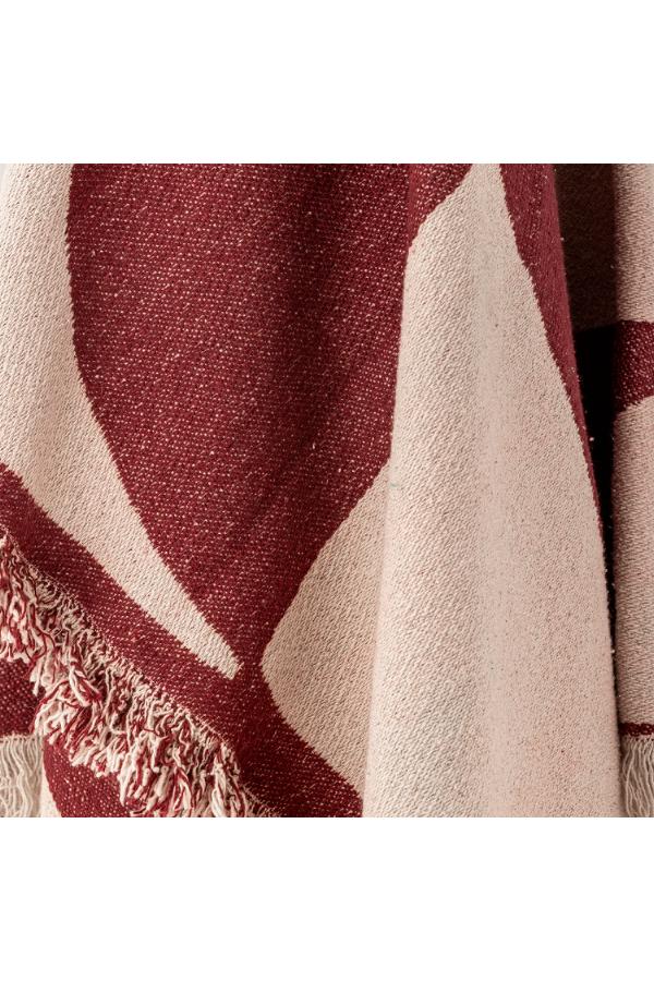Bloomingville Olica Throw, Red, Recycled Cotton