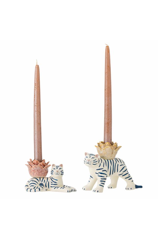 Bloomingville Rory Candle Holder, Multi, Stoneware