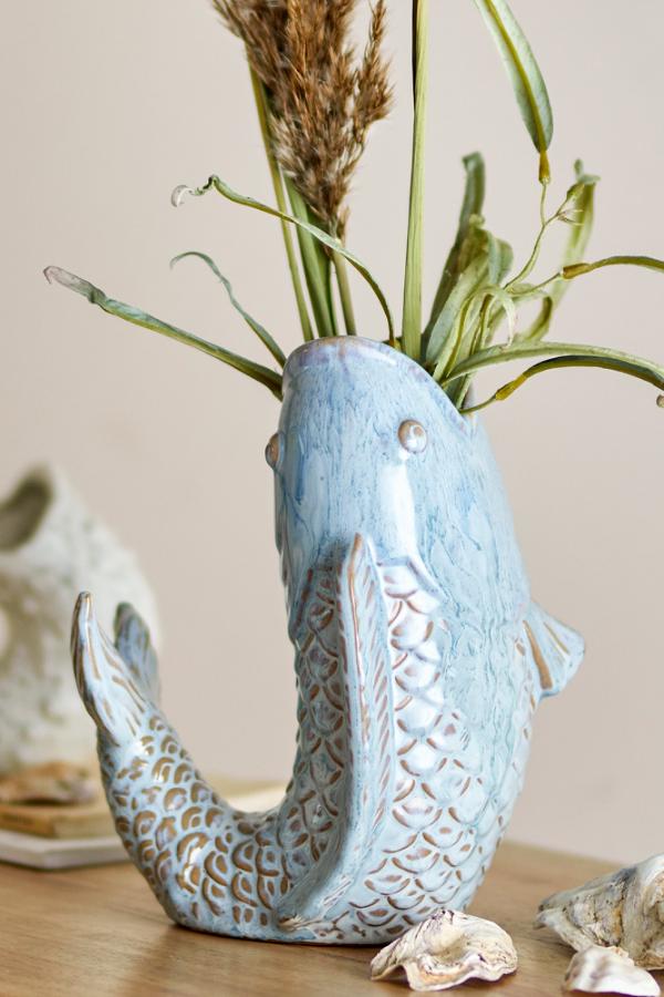 Creative Collection Hiro Vase, Blue, Stoneware