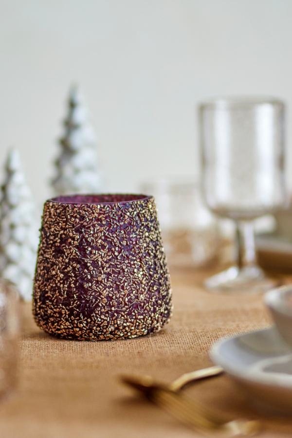 Bloomingville Filiz Votive, Gold, Recycled Glass