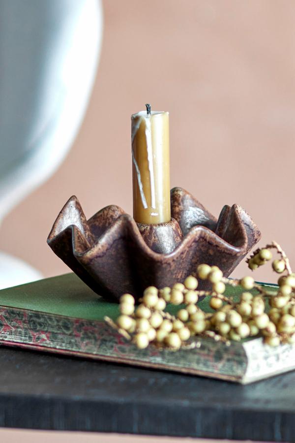 Creative Collection Rameeza Candle Holder, Brown, Stoneware
