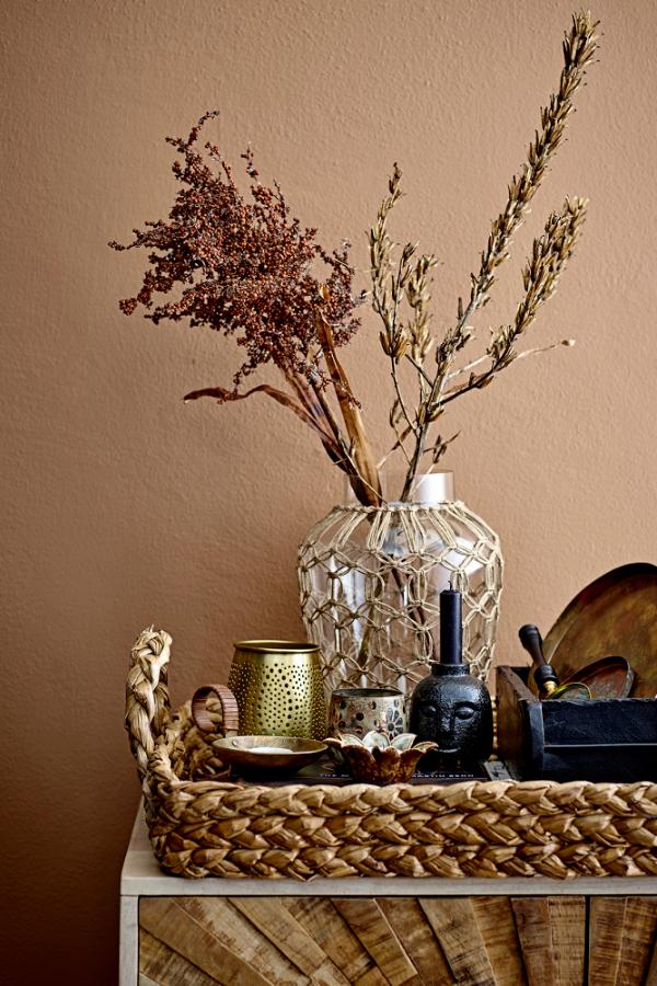 Bloomingville Eliot Candle Holder, Black, Stoneware