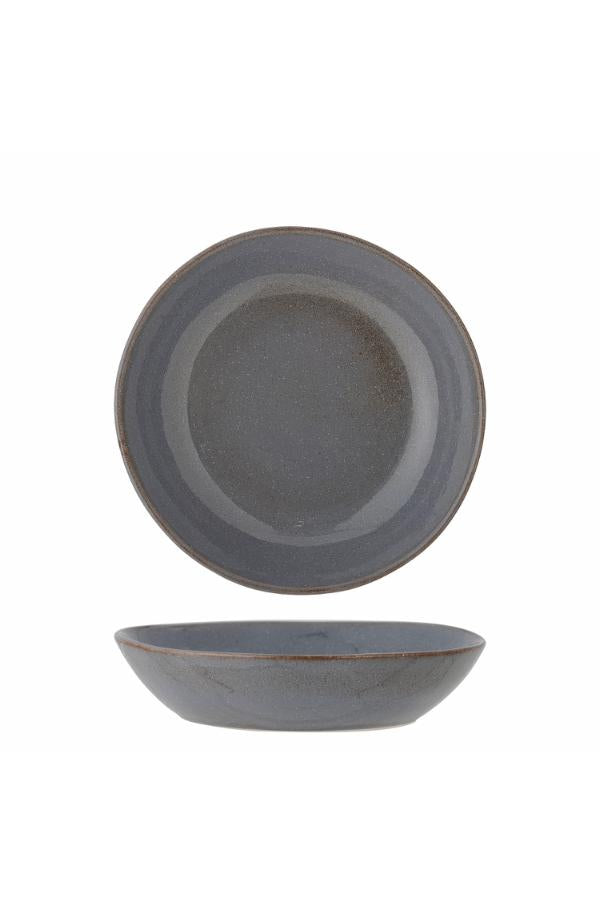 Bloomingville Sandrine Plate Deep, Grey, Stoneware