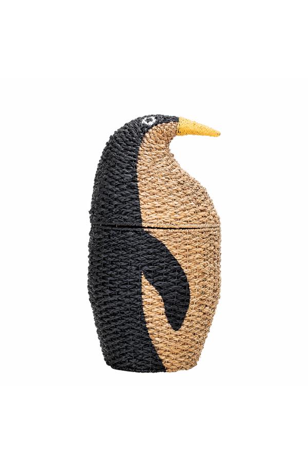 Bloomingville Mini Tazia Basket w/Lid, Black, Bankuan Grass