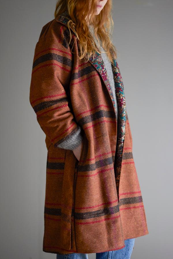 Creative Collection Rieti Kimono, Brown, Upcycled