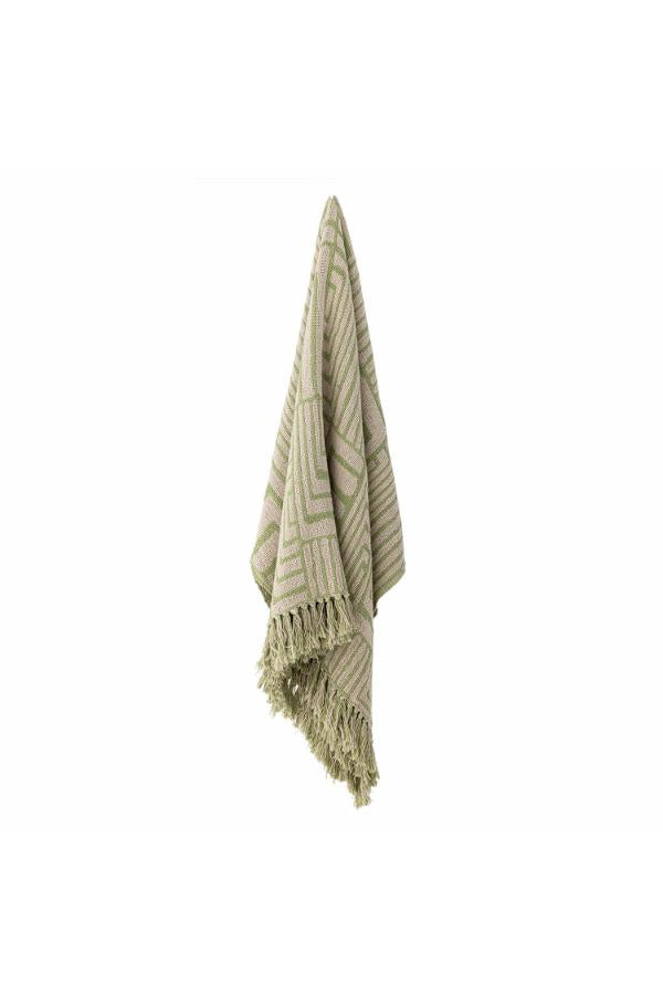Creative Collection Velva Throw, Green, Recycled Cotton