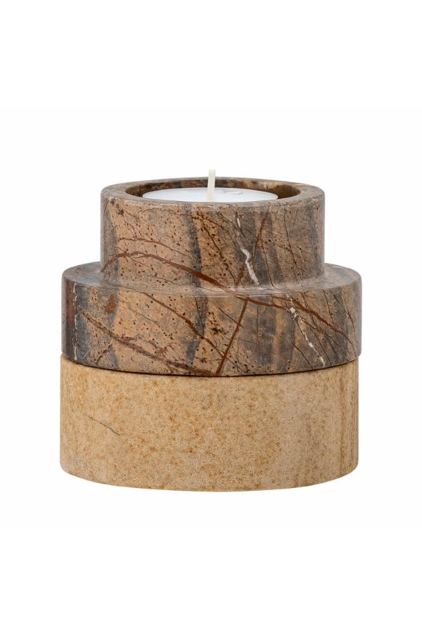 Bloomingville Dalin Votive & Candle Holder, Brown, Sandstone